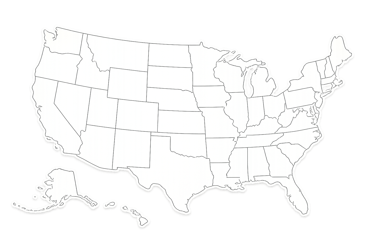 Map of United States showing FoodShop availability in all 50 states